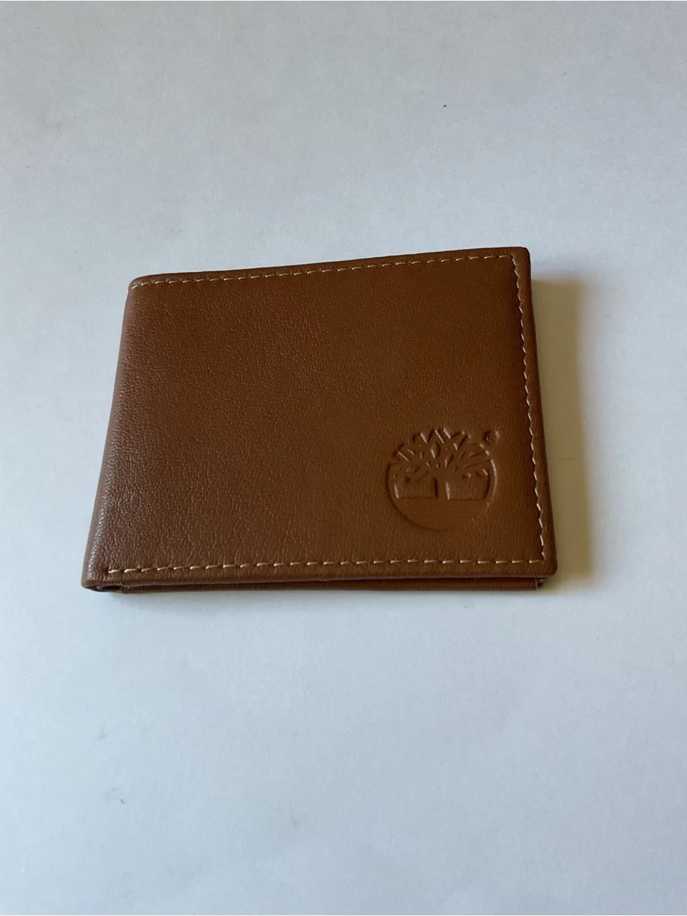 TIMBERLAND MENS LEATHER BIFOLD WALLET TAN NWOT